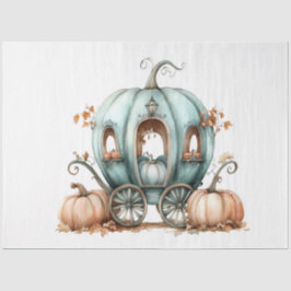 Papel De Seda Carruagem de Abóbora de Chá Whimsical