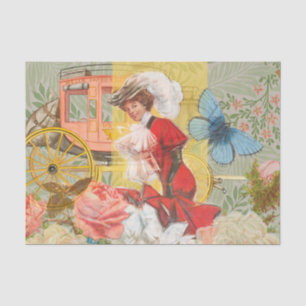Papel De Seda Carruagem de diversão da mulher vitoriana