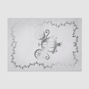 Papel De Seda Carruagem Elegante White Storybook