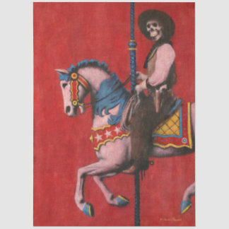 Papel De Seda Carrusel de Cowboy Esqueleto