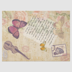 Papel De Seda Carta A Bela Borboleta