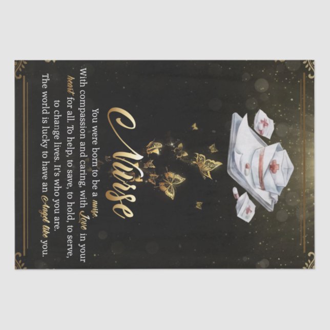 Papel De Seda Carta Personalizada Para Minha Enfermeira (Frente )