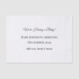 Papel De Seda Cartão de Revenda de Bebê Personalizado