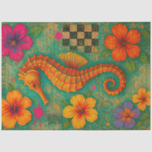 Papel De Seda Cartão-postal Tropical Decoupage Boho