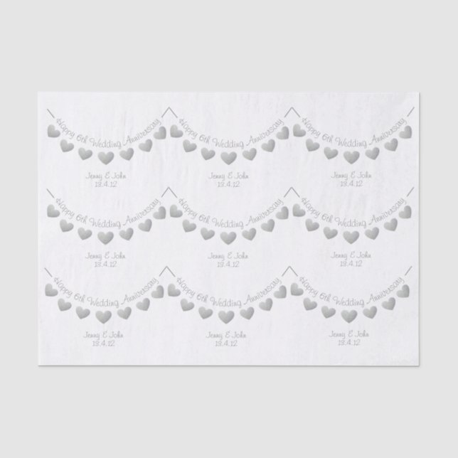 Papel De Seda Cartaz de ferro do 6 Casamento (Frente )