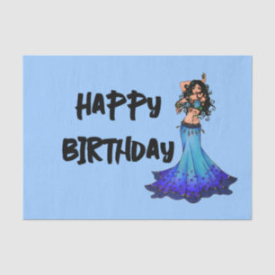 Papel De Seda Cartões de aniversário da Belly Dancer