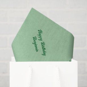 Papel De Seda Cartões de aniversários verdes