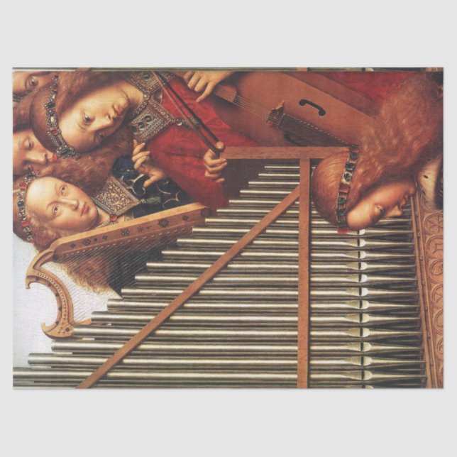 PAPEL DE SEDA CARTÕES DE NATAL DE ÂNGULOS DE FAZER MÚSICO (Frente )