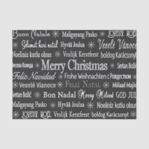 Papel De Seda cartões de natal vários idiomas Quadro