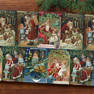 Papel De Seda Cartões de Natal vitorianos do Ornamentado Colori