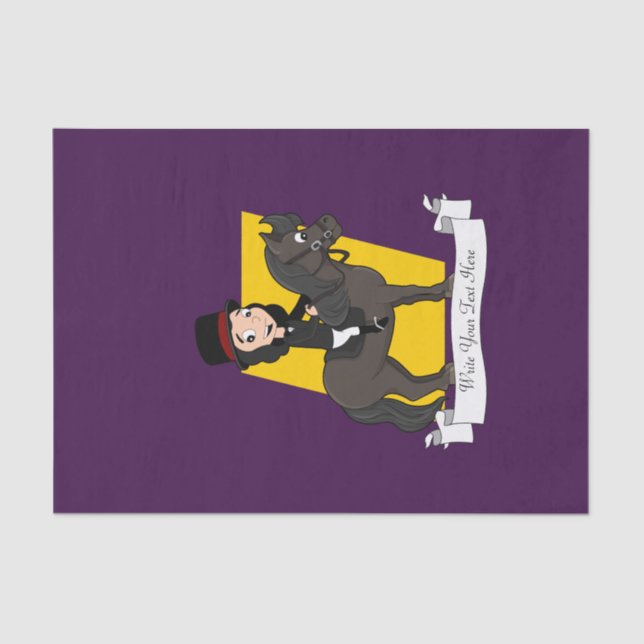 Papel De Seda Cartografia de cavaleiro de pasto (Frente )