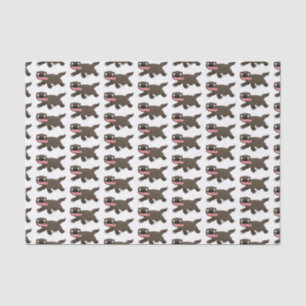 Papel De Seda Cartografia de lobo faminta e engraçada