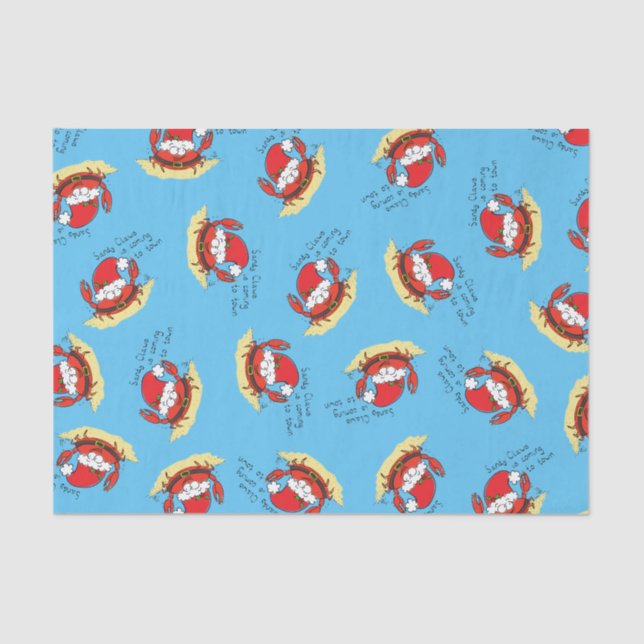 Papel De Seda Cartografia de Papais noeis Feriados Engraçados de (Frente )