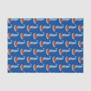 Papel De Seda Cartografia de peixe tropical de rico bonito