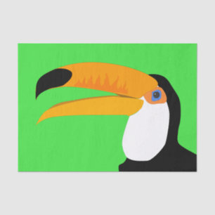 Papel De Seda Cartografia engraçada Toucan bird smile