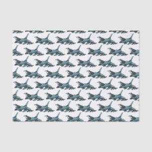 Papel De Seda Cartoon de avião de combate militar