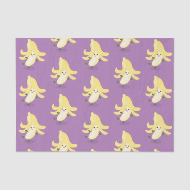 Papel De Seda Cartoon de banana kawaii (Frente )