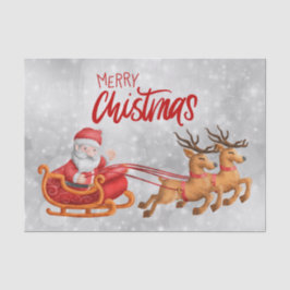 Papel De Seda Cartoon de Natal do Papai Noel