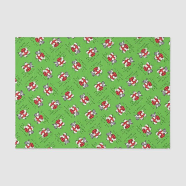 Papel De Seda Cartoon de Natal Engraçado Feriado (Frente )