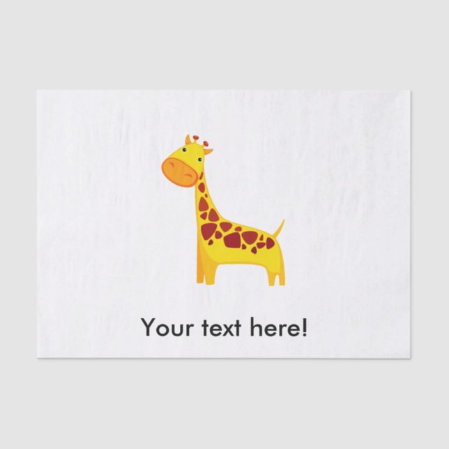 Papel De Seda Cartoon girafa bonito (Frente )