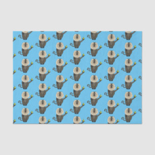 Papel De Seda Cartoon macaco macaco-cauda-leão engraçado