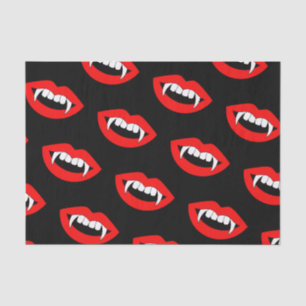 Papel De Seda Cartoon Monster Vampire Lábios afiadas Dentes Pres