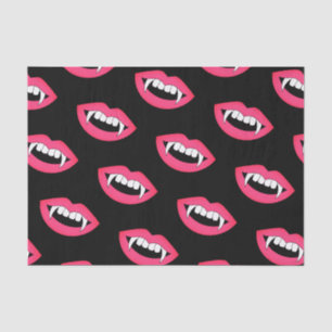Papel De Seda Cartoon Monster Vampire Lábios afiadas Dentes Pres