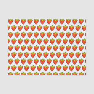 Papel De Seda Cartoon Strawberry Patterno