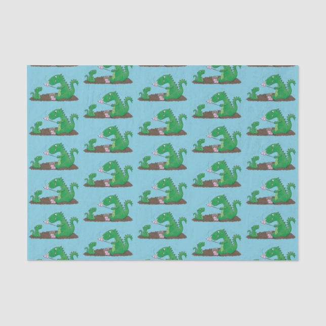 Papel De Seda Cartoons de marshmallow de dragões-cúpulas (Frente )