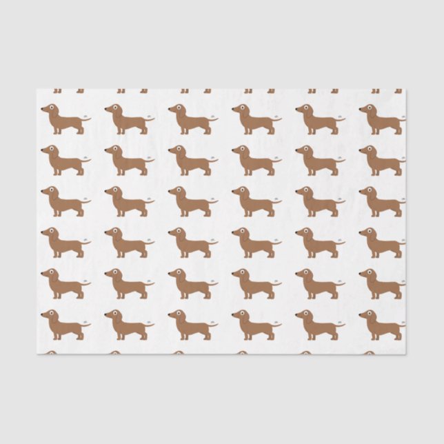 Papel De Seda Cartum Dachshund (Frente )
