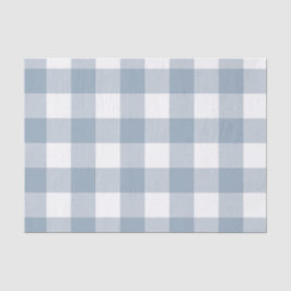 Papel De Seda Casa de Campo Rustico Xadrez Quadrado Azul Cinza B