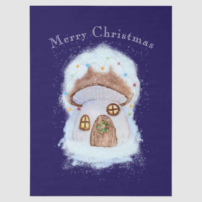 Papel De Seda casa de fada de Natal (Frente )