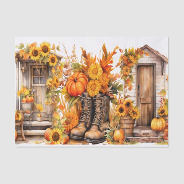 Papel De Seda Casa de outono (Frente )