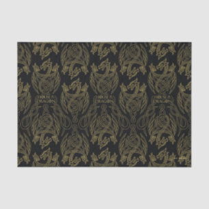 Papel De Seda CASA DO DRAGÃO Padrão Dourado do Dragão de Filig