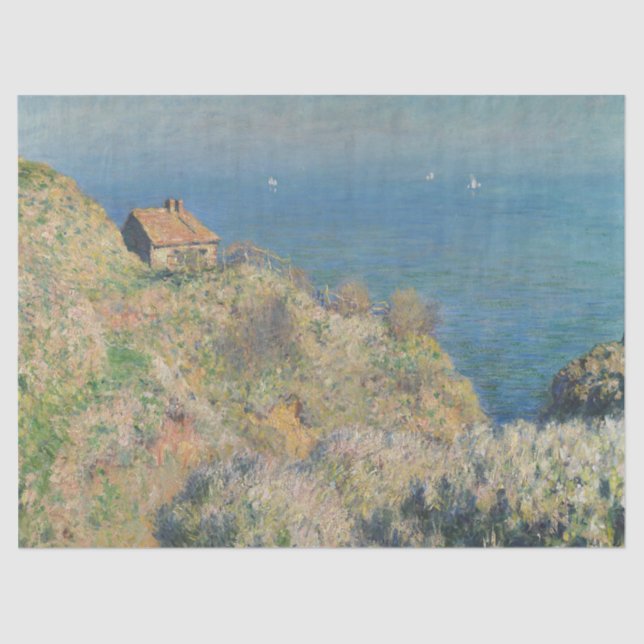 Papel De Seda Casa dos pescadores, Varengeville, Claude Monet (Frente )