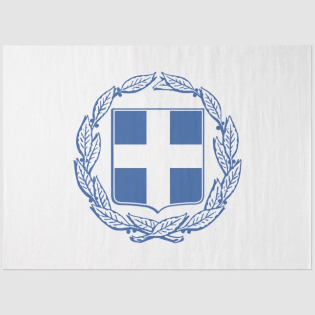 Papel De Seda Casaco de armas da Grécia (Frente )