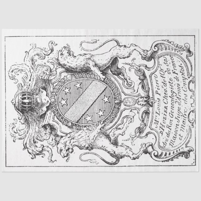 Papel De Seda Casaco de Armas, Leões (Frente )