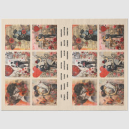 Papel De Seda Casal 3 Romântico de Fundo de Mídia Mista