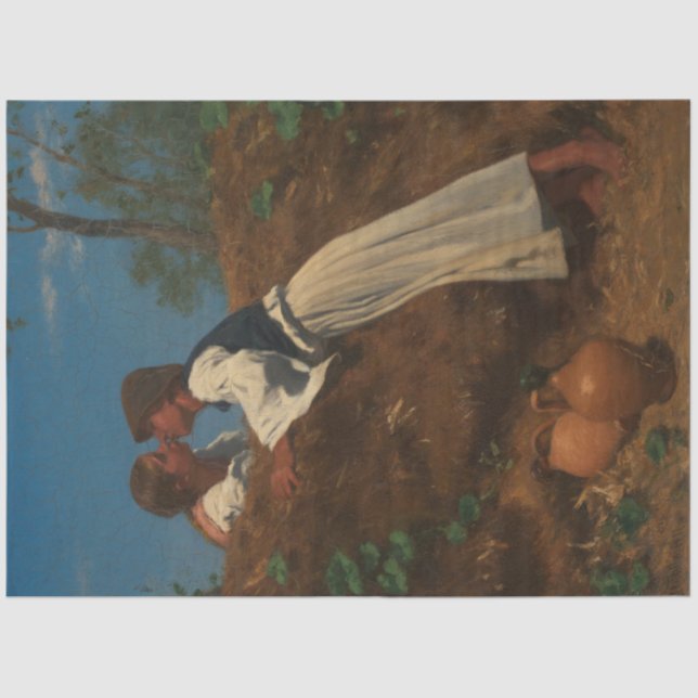 Papel De Seda Casal de beijo (The Kiss) (por von Pettenkofen) (Frente )