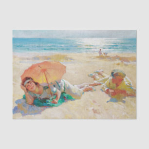 Papel De Seda Casal de Charles Garabed Atamian na praia