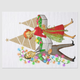 Papel De Seda Casal de Homem e Mulher Vintage de 1950