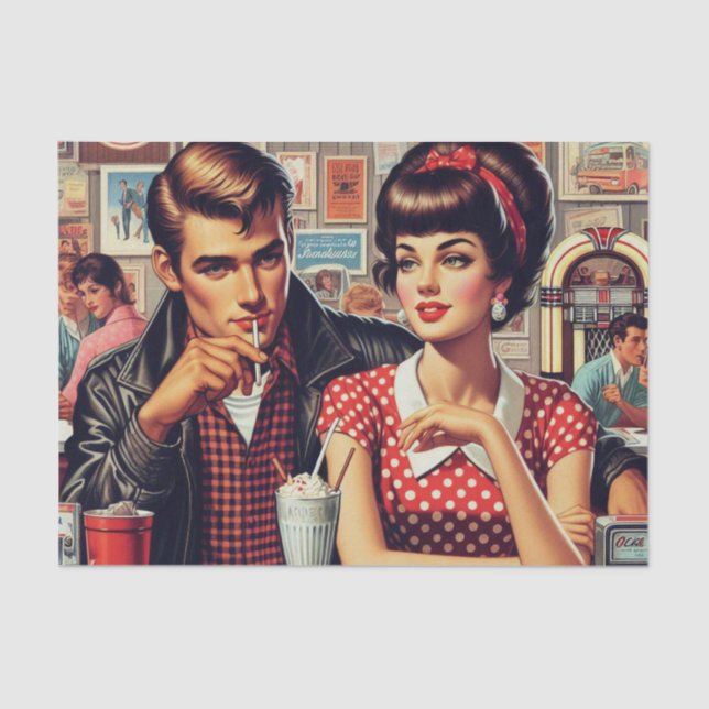 Papel De Seda casal dos anos 50 (Frente )