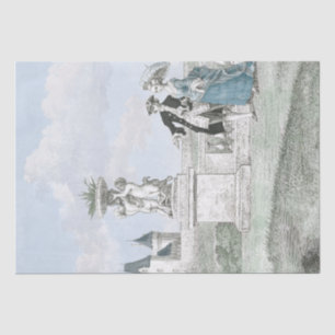 Papel De Seda Casal francês Chateau Garden Vintage Decoupage