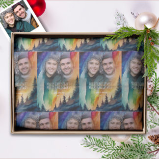 Papel De Seda Casal Gay Nossa Primeira Foto de Natal