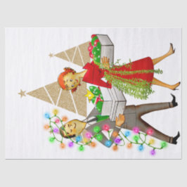 Papel De Seda casal Vintage Man and Woman 1950
