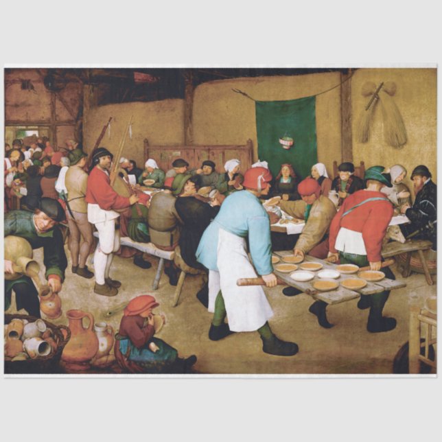 Papel De Seda Casamento Camponês, Pieter Bruegel (Frente )
