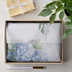 Papel De Seda Casamento Chic Floral Blue Hydrangea