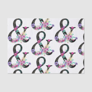 Papel De Seda Casamento chique do primavera do Ampersand moderno