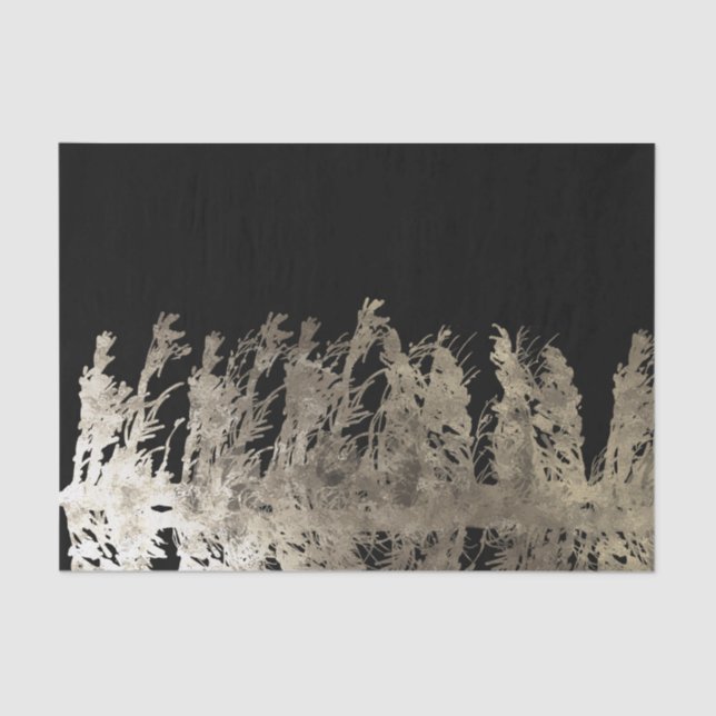 Papel De Seda Casamento da Floresta Rústica da Árvore Dourada e  (Frente )