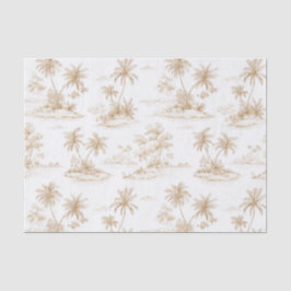 Papel De Seda Casamento de Árvores de Palmeira de Ilha Tropical 